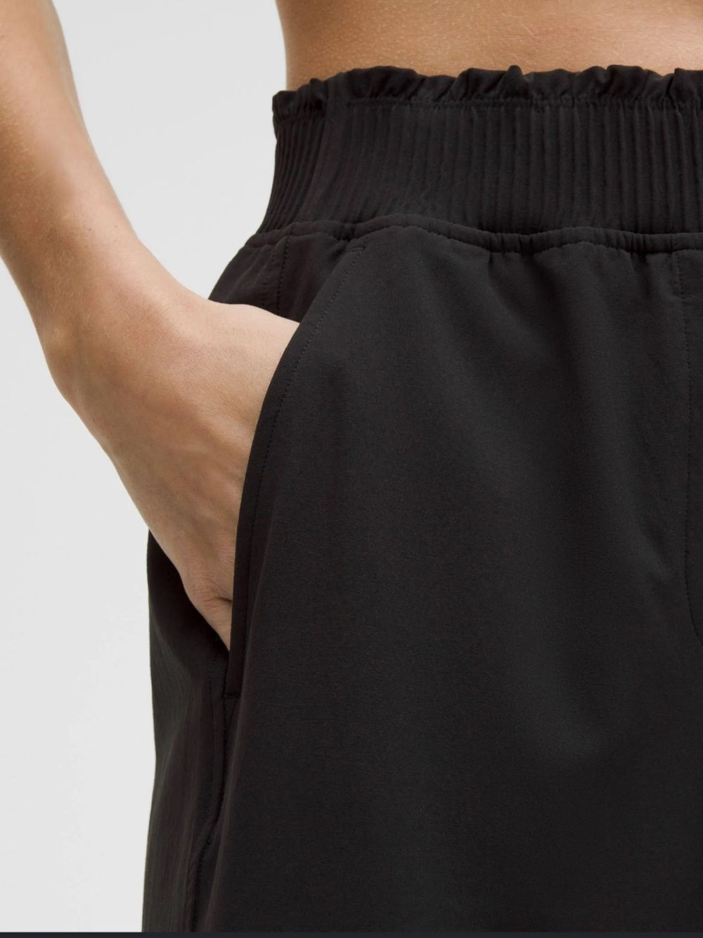 Lululemon Stretch Woven Ruffle-Waist Wide-Leg Cropped Pant - Picture 2 of 9